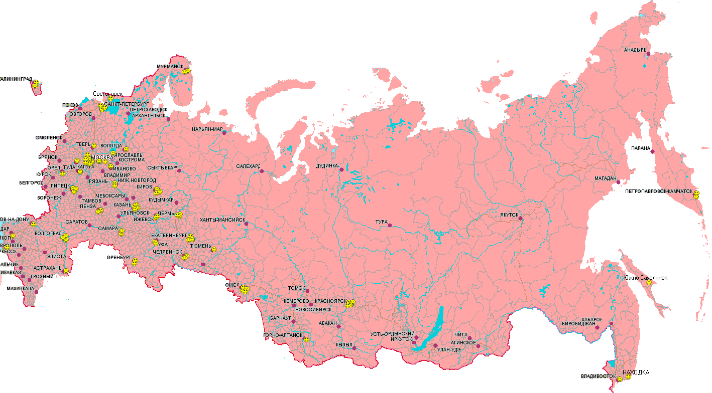 Карта россии г ульяновск